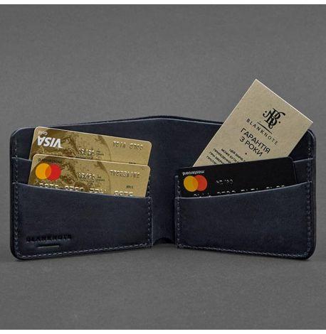 Портмоне з натуральної шкіри чоловіче 4.1 (синє)