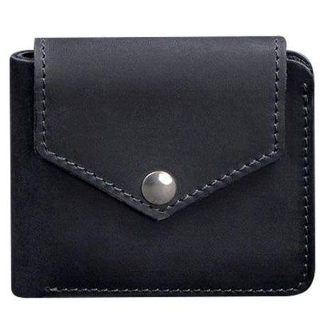 Портмоне з натуральної шкіри 4.2 (темно-синє) шкіра Crazy Horse