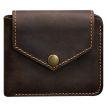 Портмоне з натуральної шкіри 4.2 (темно-коричневе з помаранчевим)