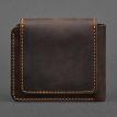 Портмоне з натуральної шкіри 4.2 (темно-коричневе з помаранчевим)