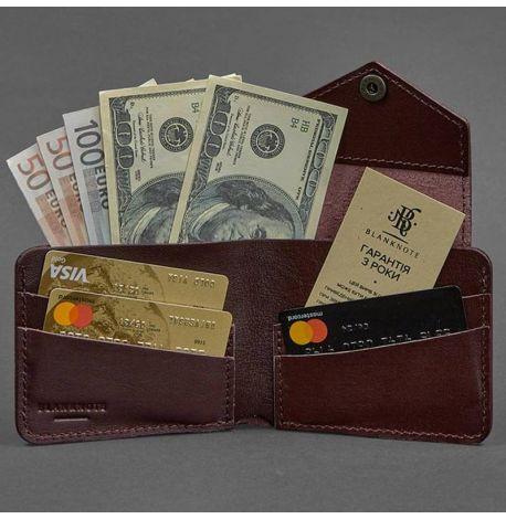 Портмоне жіноче з натуральної шкіри 4.2 (бордове)