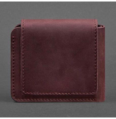 Портмоне з натуральної шкіри 4.2 (бордове) шкіра Crazy Horse