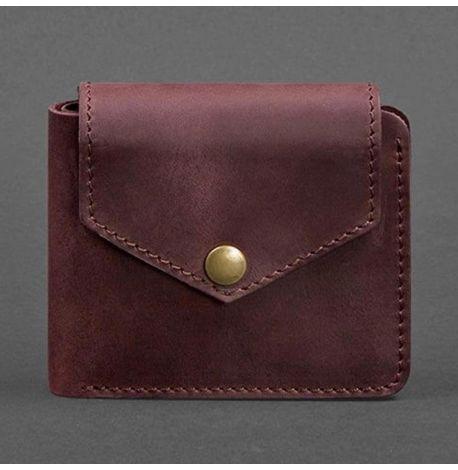 Портмоне з натуральної шкіри 4.2 (бордове) шкіра Crazy Horse