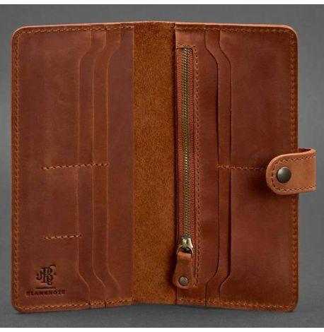 Портмоне з натуральної шкіри 7.0 (світло-коричневе) шкіра Crazy Horse