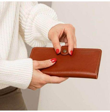 Портмоне з натуральної шкіри 7.0 (світло-коричневе)