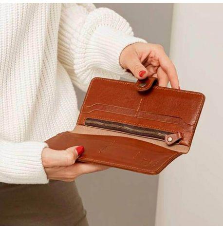 Портмоне з натуральної шкіри 7.0 (світло-коричневе)