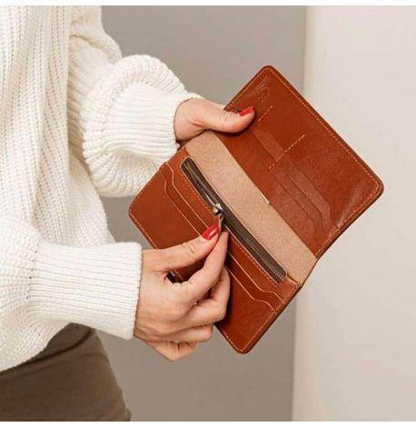 Портмоне з натуральної шкіри 7.0 (світло-коричневе)