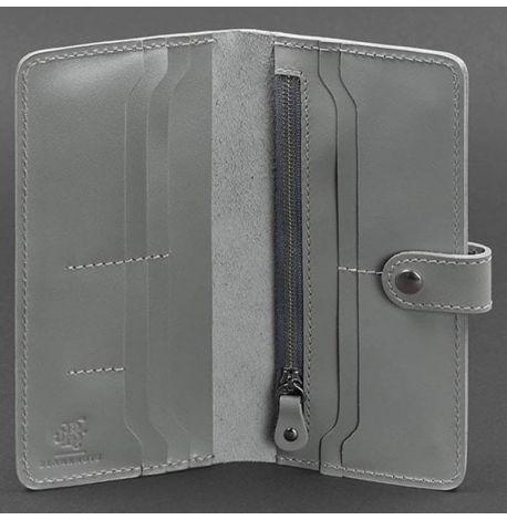Портмоне з натуральної шкіри 7.0 (сіре)