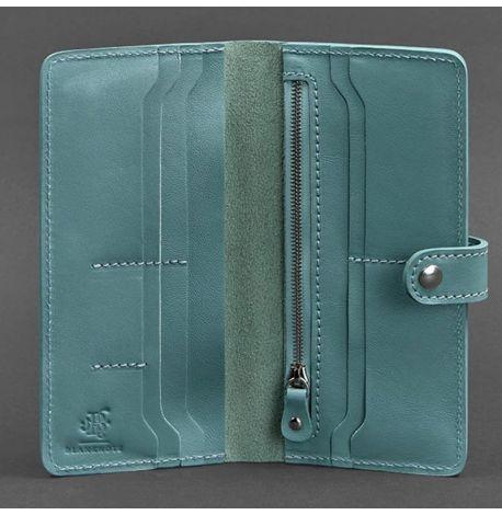 Портмоне з натуральної шкіри 7.0 (бірюзове)