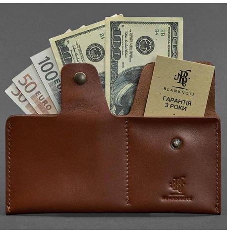 Портмоне-купюрник из натуральной кожи 8.0 (светло-коричневое)