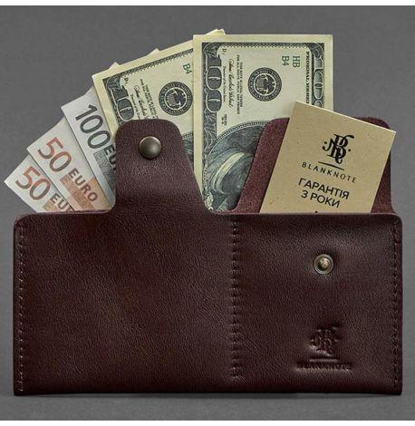 Портмоне-купюрник з натуральної шкіри 8.0 (бордове)