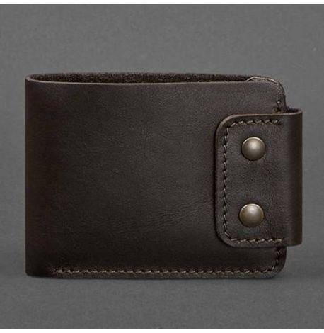 Мужское портмоне из натуральной кожи Zeus 9.0 (темно-коричневое) кожа Krast