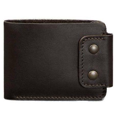 Мужское портмоне из натуральной кожи Zeus 9.0 (темно-коричневое) кожа Krast
