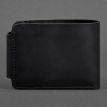 Мужское портмоне из натуральной кожи Zeus 9.0 (черное) кожа Crazy Horse