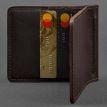 Зажим для денег кожаный 1.0 (темно-коричневый) кожа Krast