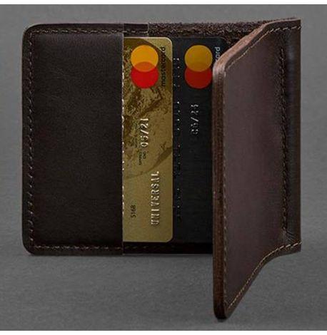 Зажим для денег кожаный 1.0 (темно-коричневый) кожа Krast