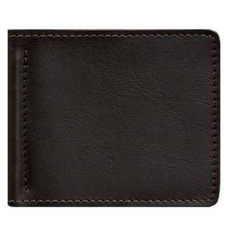 Зажим для денег кожаный 1.0 (темно-коричневый) кожа Krast