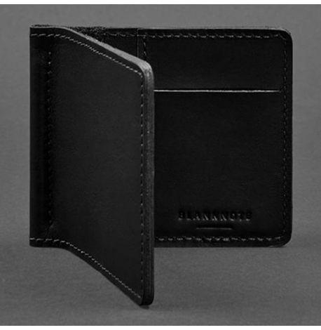 Зажим для грошей шкіряний 1.0 (чорний) шкіра Krast