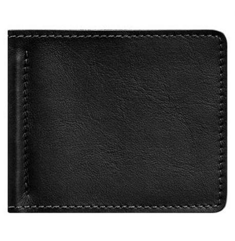 Зажим для грошей шкіряний 1.0 (чорний) шкіра Krast