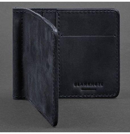 Зажим для грошей шкіряний 1.0 (синій)