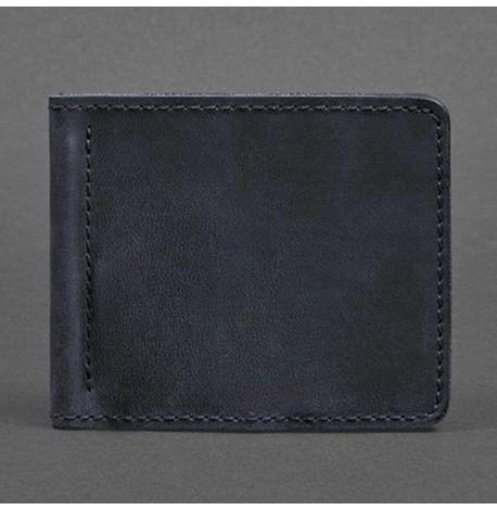 Зажим для грошей шкіряний 1.0 (синій)