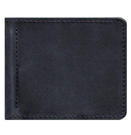 Зажим для грошей шкіряний 1.0 (синій)