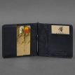 Зажим для грошей шкіряний 1.0 Карбон (темно-синій)