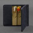 Зажим для грошей шкіряний 1.0 Карбон (темно-синій)