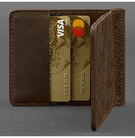 Зажим для денег кожаный 1.0 Карбон (темно-коричневый)