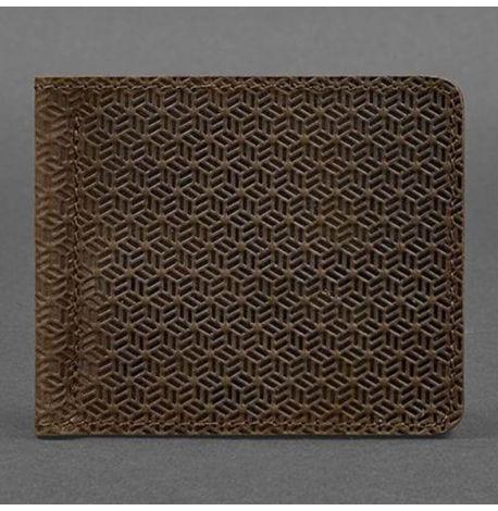 Зажим для денег кожаный 1.0 Карбон (темно-коричневый)