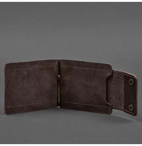 Зажим для денег кожаный 10.0 (темно-коричневый)