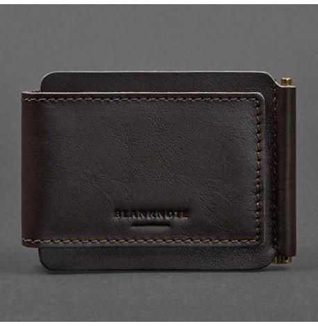 Зажим для денег кожаный 10.0 (темно-коричневый)