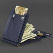 Зажим для денег кожаный 10.0 (темно-синий) кожа Crazy Horse