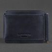 Зажим для денег кожаный 10.0 (темно-синий) кожа Crazy Horse