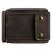 Зажим для денег кожаный 10.0 (кожа crazy horse) темно-коричневый