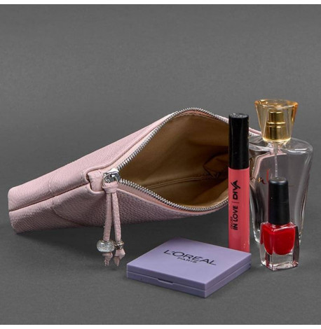 Косметичка из натуральной кожи "Барби" (розовая)