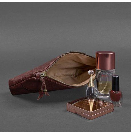 Косметичка из натуральной кожи 1.0 (бордовая)