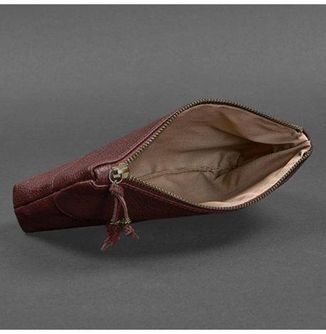 Косметичка из натуральной кожи 1.0 (бордовая)