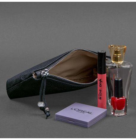 Косметичка з натуральної шкіри 1.0 (темно-синя)