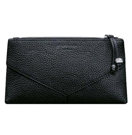 Косметичка з натуральної шкіри 1.0 (темно-синя)