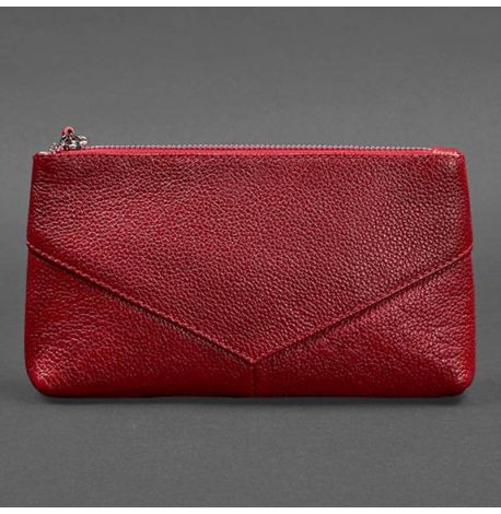 Косметичка из натуральной кожи "Рубин" (красная)