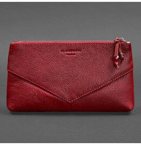 Косметичка из натуральной кожи "Рубин" (красная)