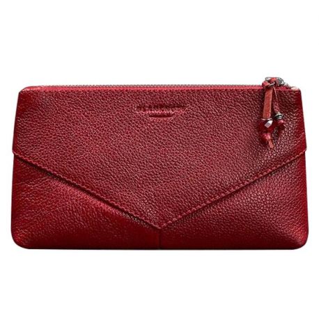 Косметичка из натуральной кожи "Рубин" (красная)