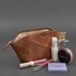 Косметичка з натуральної шкіри (світло-коричнева) шкіра Crazy Horse