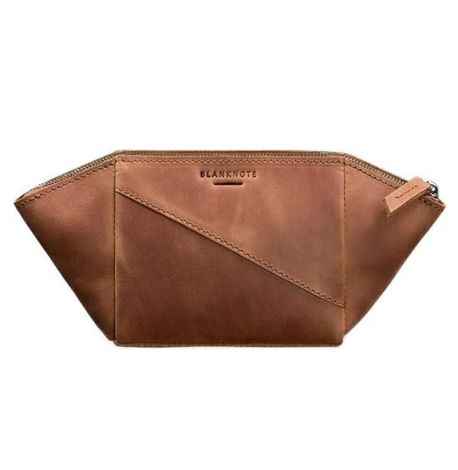 Косметичка з натуральної шкіри (світло-коричнева) шкіра Crazy Horse