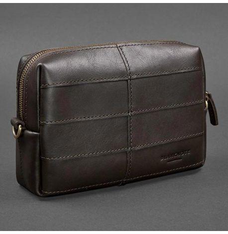 Кожаная косметичка-несессер 3.1 (темно-коричневая) кожа Krast
