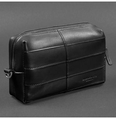 Шкіряна косметичка-несесер 3.1 (чорна) шкіра Krast