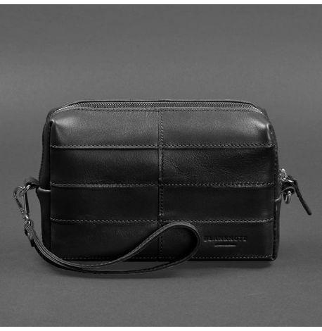 Шкіряна косметичка-несесер 3.1 (чорна) шкіра Krast