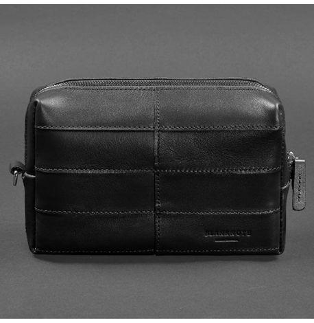 Шкіряна косметичка-несесер 3.1 (чорна) шкіра Krast