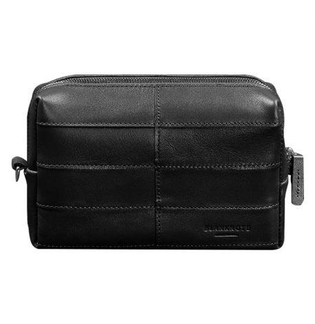 Шкіряна косметичка-несесер 3.1 (чорна) шкіра Krast